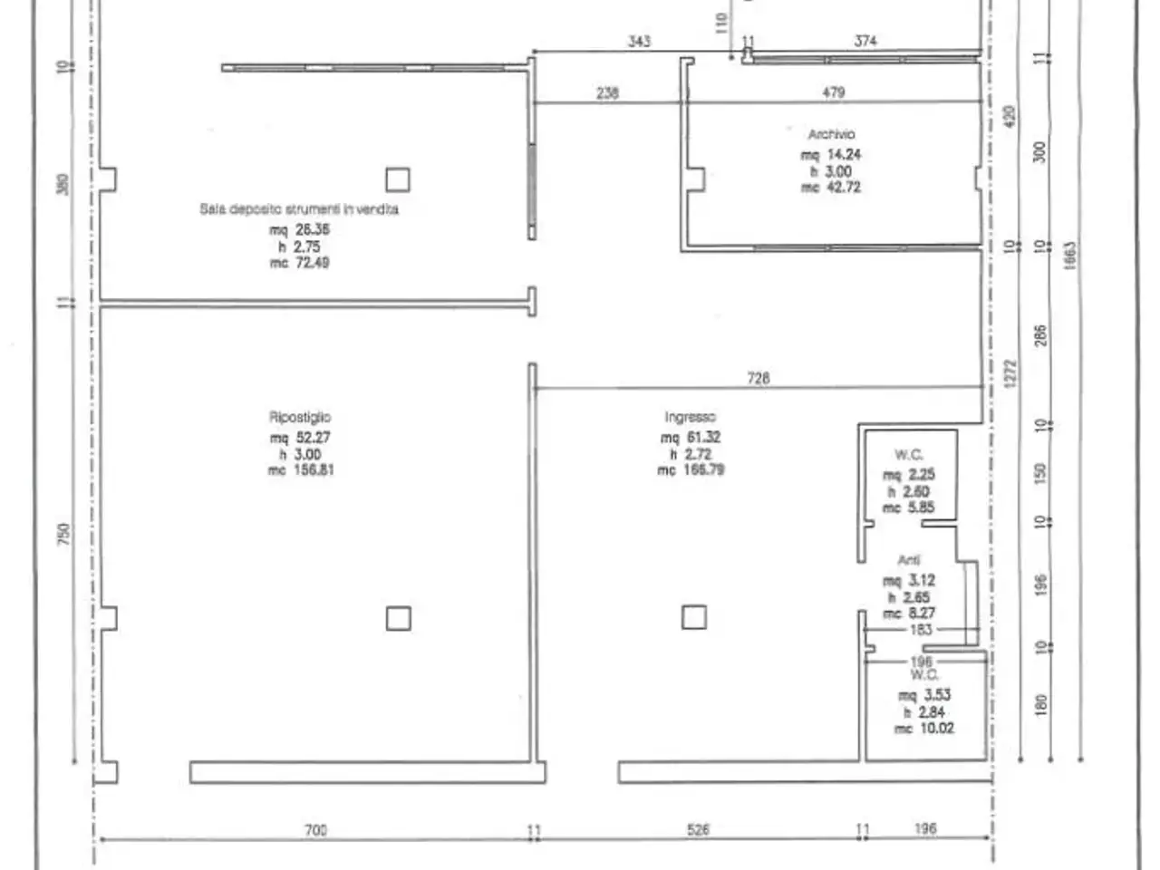 Ufficio in Via Panà 56, Padova, {3} - Planimetria 1