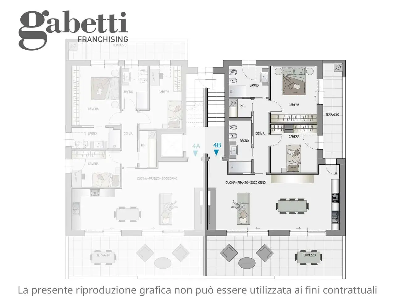 Quadrilocale in vendita, Pordenone - Planimetria 1