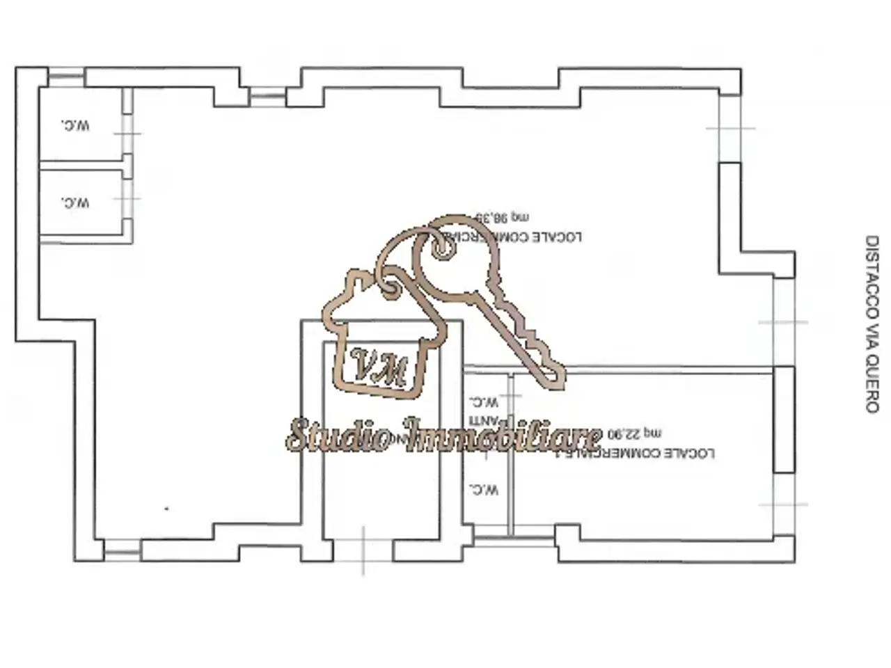 Negozio in Via Quero, 136, Roma, {3} - Planimetria 1