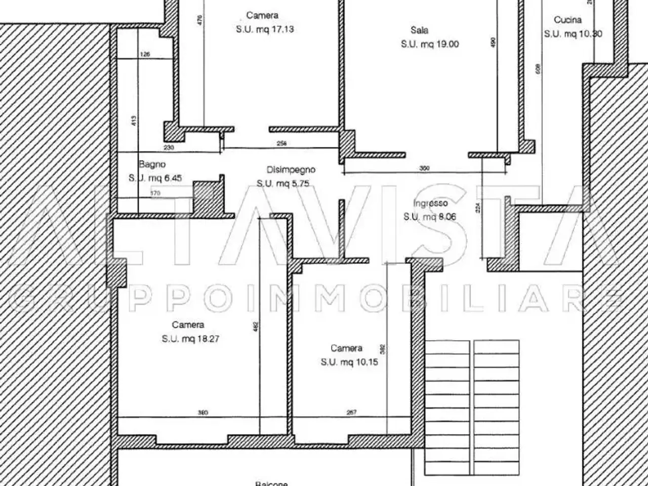 Quadrilocale in vendita, Via Martinengo Cesaresco, Brescia - Planimetria 1