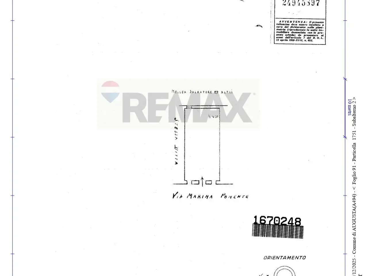 Negozio in Via dei Cantieri, Augusta, {3} - Planimetria 1