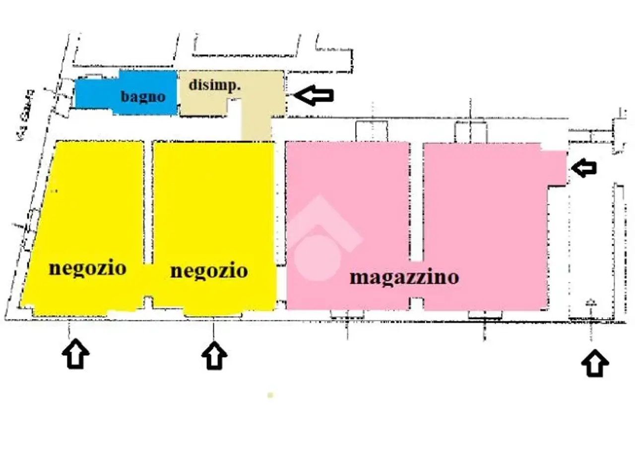Negozio in Via Angelo Morbelli 3, Alessandria, {3} - Planimetria 1