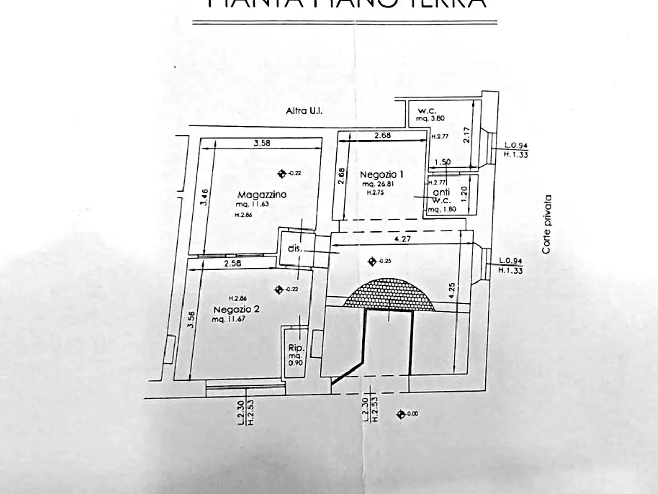 Locale commerciale in Tosco Romagnola 1674, Cascina, {3} - Planimetria 1