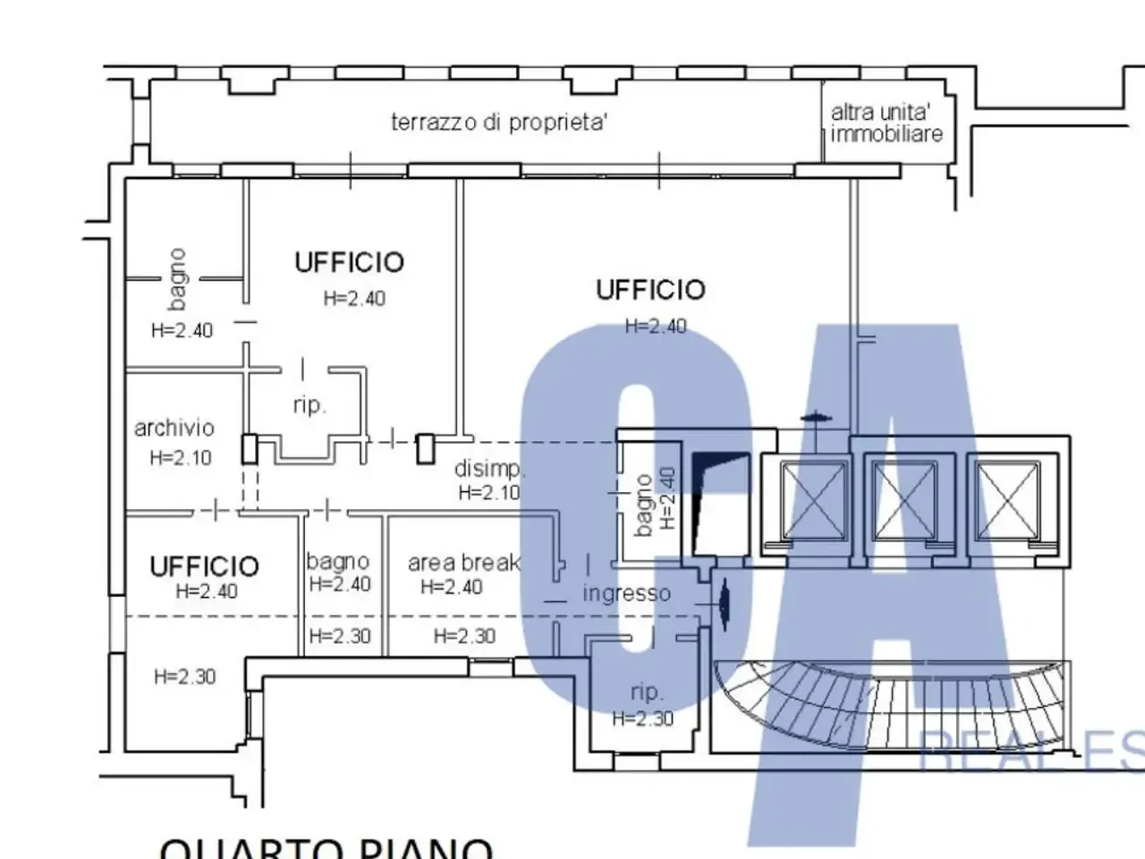 Ufficio in Viale della Liberazione, Milano, {3} - Planimetria 1