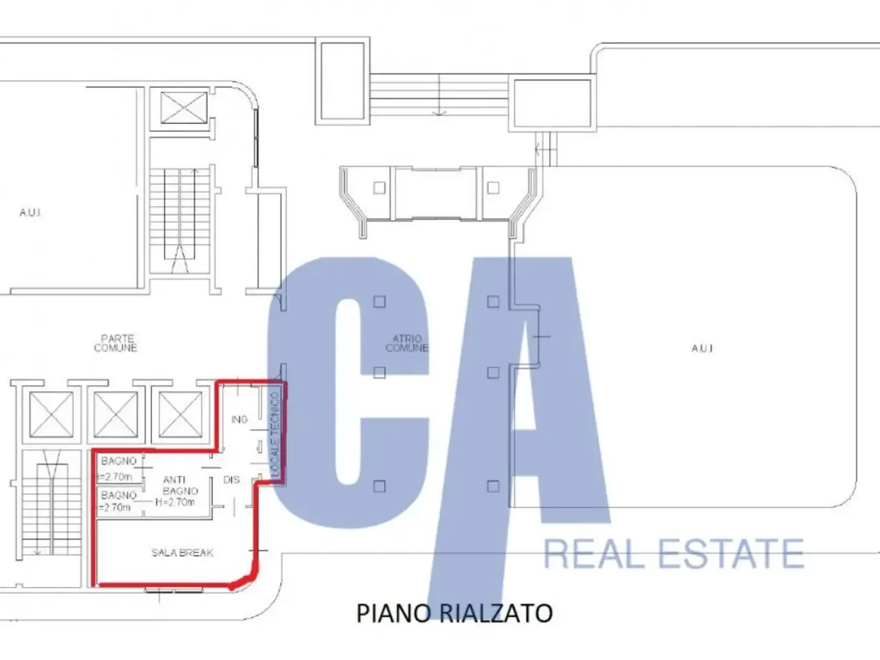 Ufficio in Via Fantoli Gaudenzio, Milano - Planimetria 1