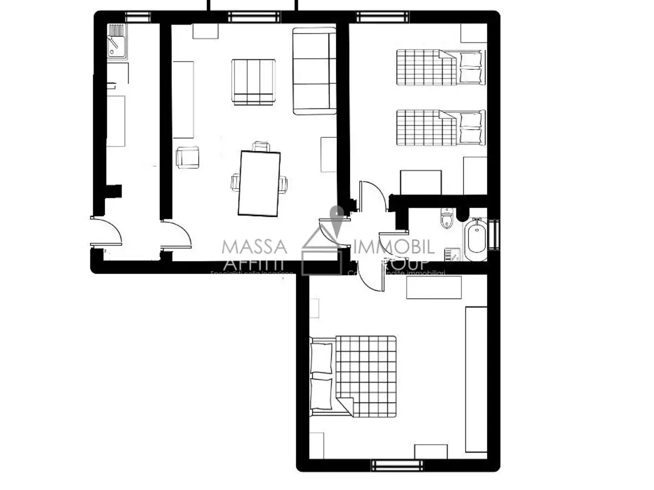 Ufficio in Via Massa Avenza 2, Massa, {3} - Planimetria 1