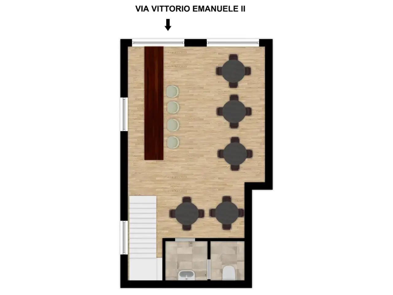 Bar in Via Vittorio Emanuele 44, Monza, {3} - Planimetria 1