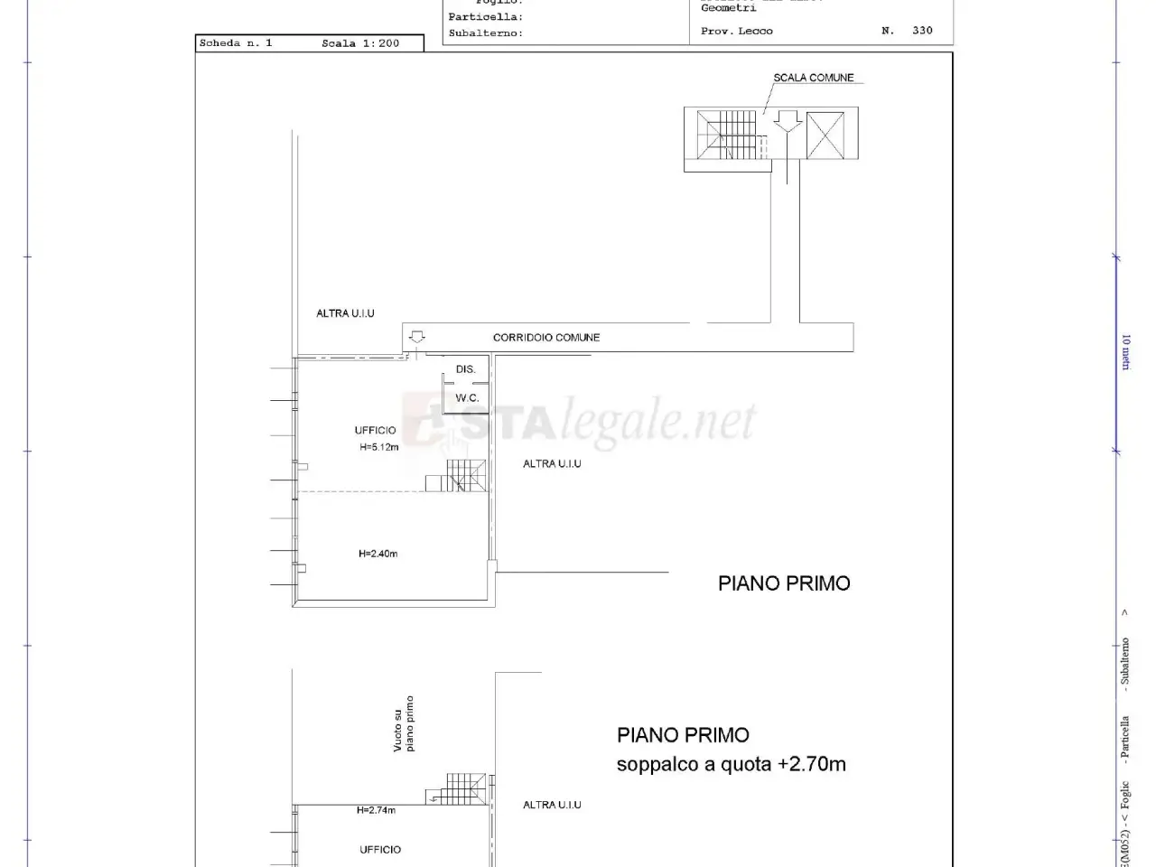 Ufficio in Via Manin 2, Vimercate, {3} - Planimetria 1