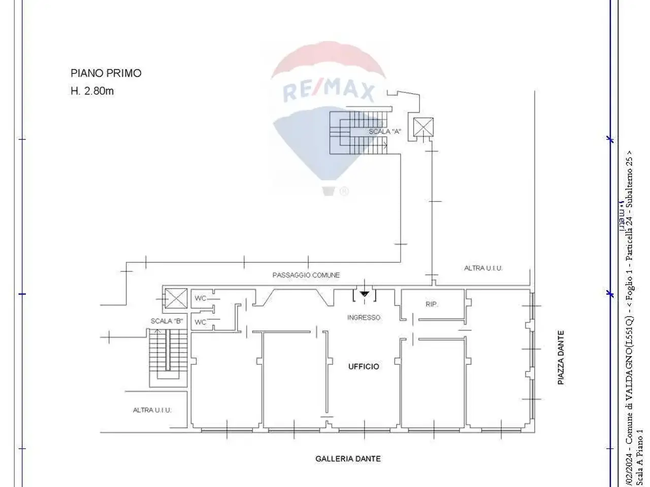 Ufficio in Piazza Dante 4, Valdagno, {3} - Planimetria 1