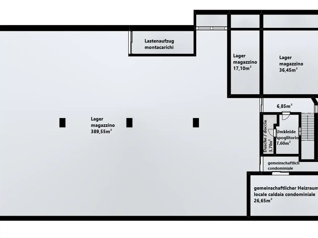 Magazzino in Obere Insel, Egna, {3} - Planimetria 1