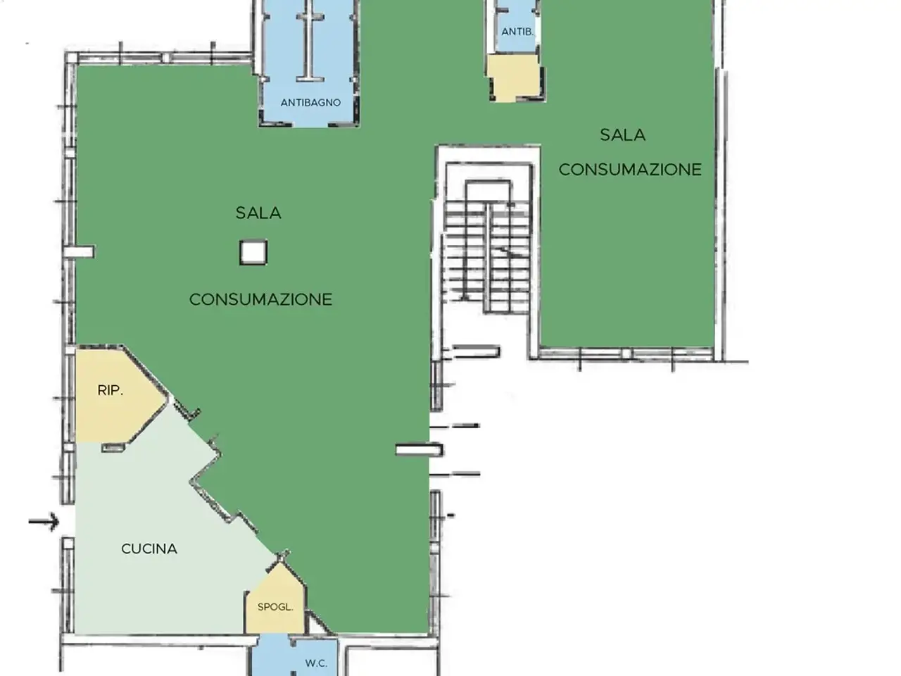 Negozio in Via Buonarroti 7/B, Costa Masnaga, {3} - Planimetria 1