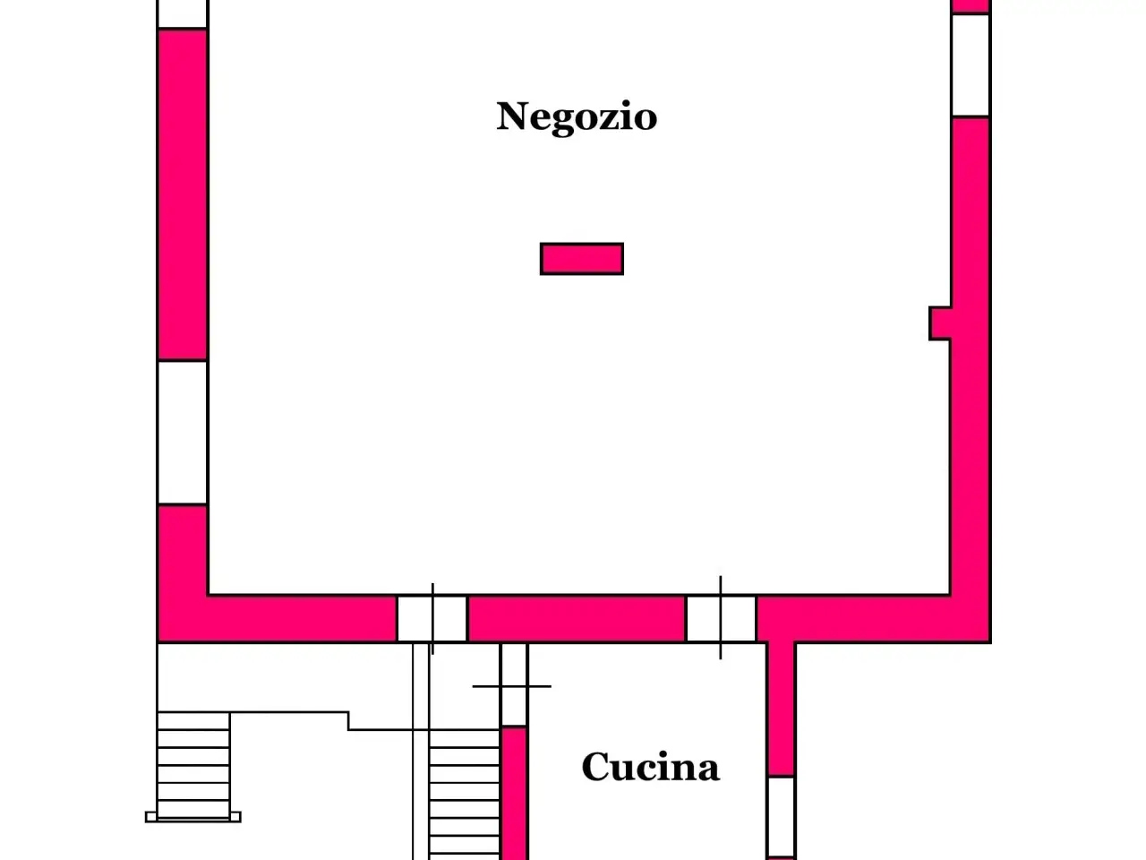 Negozio in Frazione Castel del Bosco 44, Roure, {3} - Planimetria 1