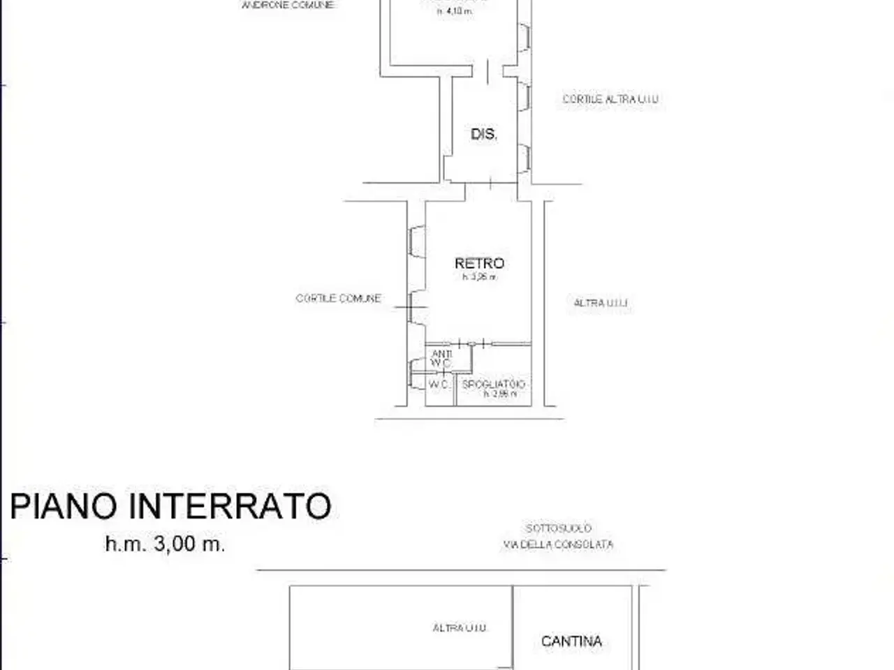 Negozio in Via della Consolata 4, Torino, {3} - Planimetria 1