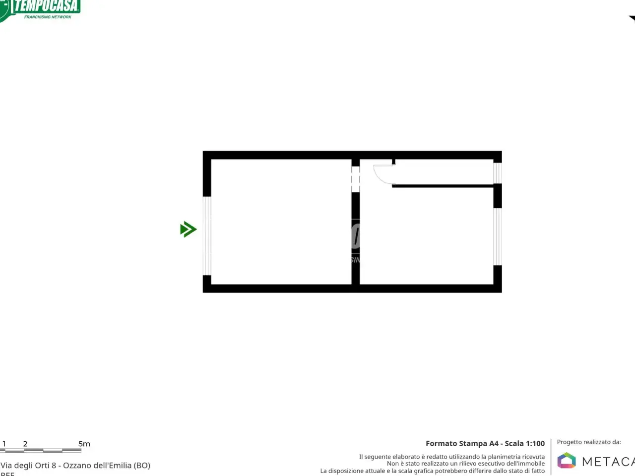 Negozio in Via degli Orti 8, Ozzano Dell'Emilia, {3} - Planimetria 1