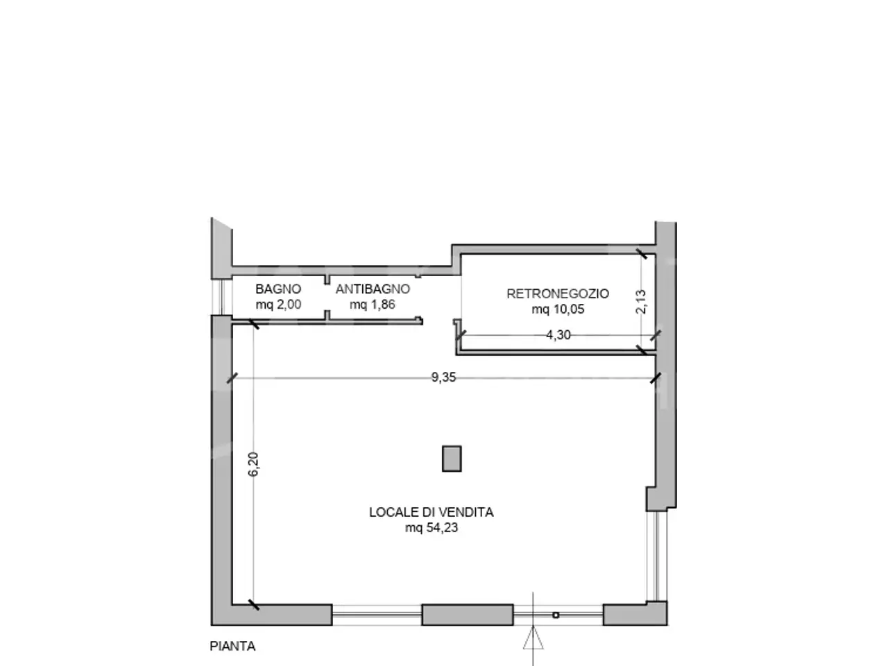 Esercizio commerciale in Via di Bravetta 578, Roma, {3} - Planimetria 1