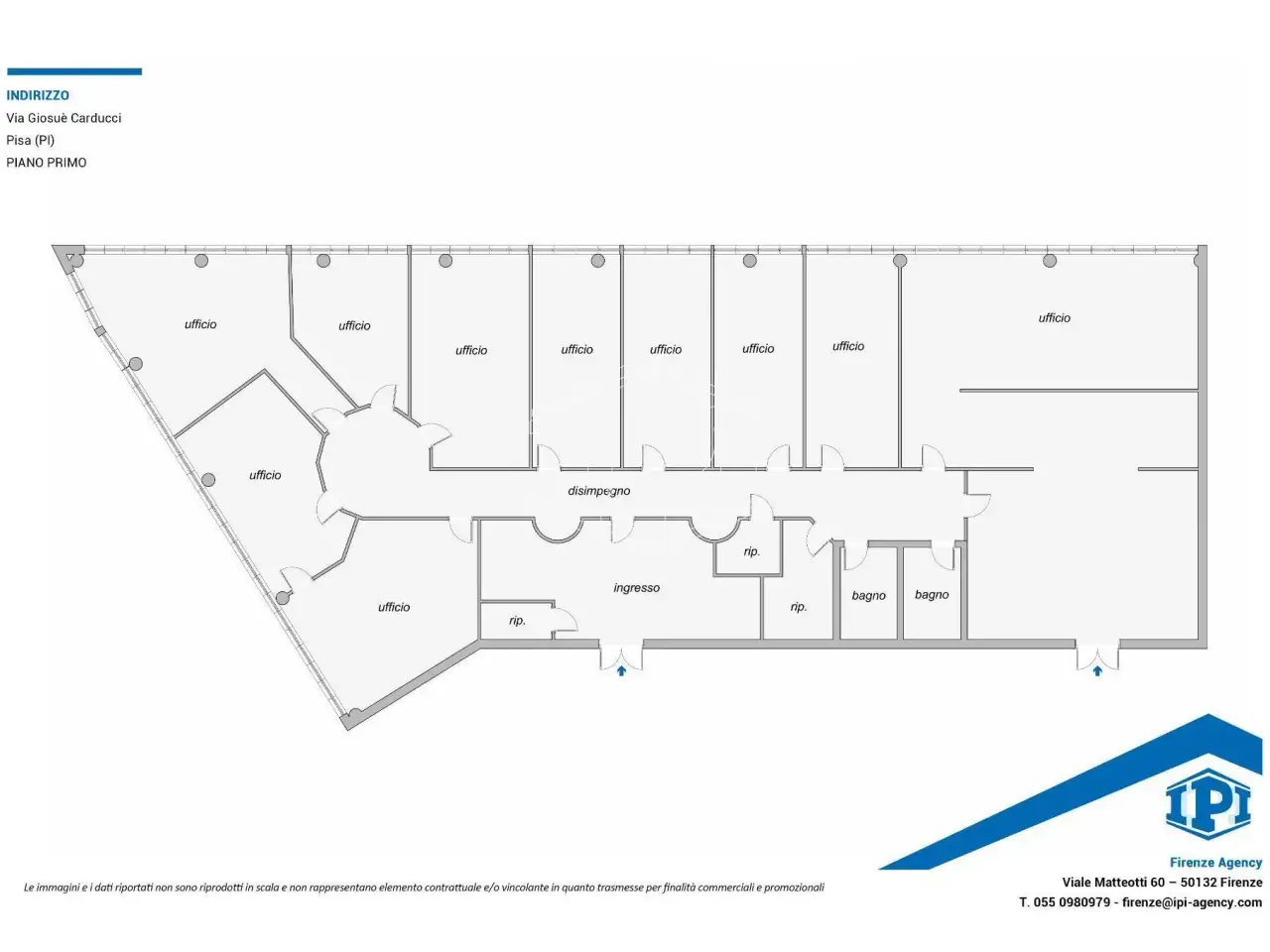 Ufficio in Via Giosuè Carducci Snc, San Giuliano Terme, {3} - Planimetria 1