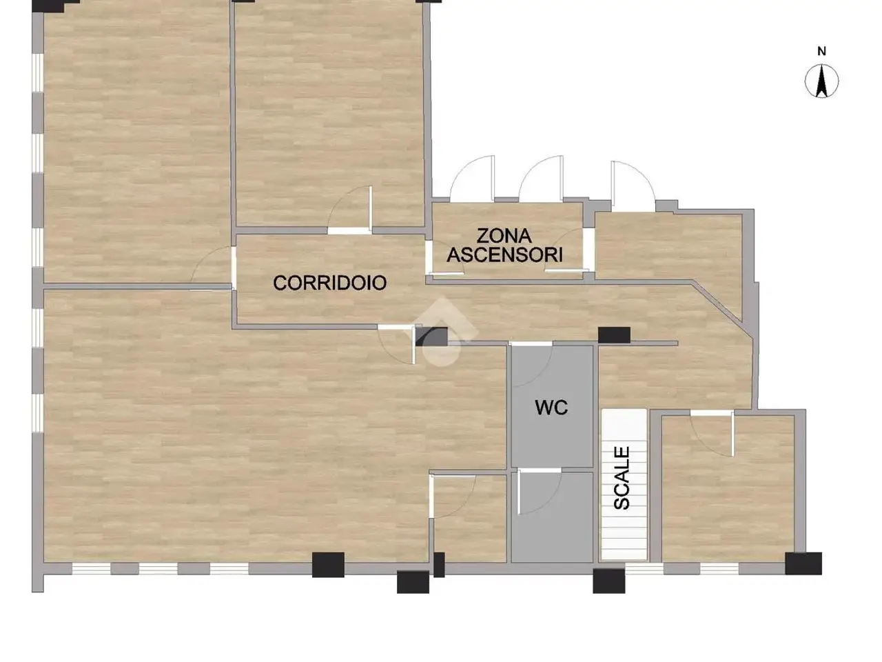 Ufficio in Via Inverigo 14, Milano, {3} - Planimetria 1