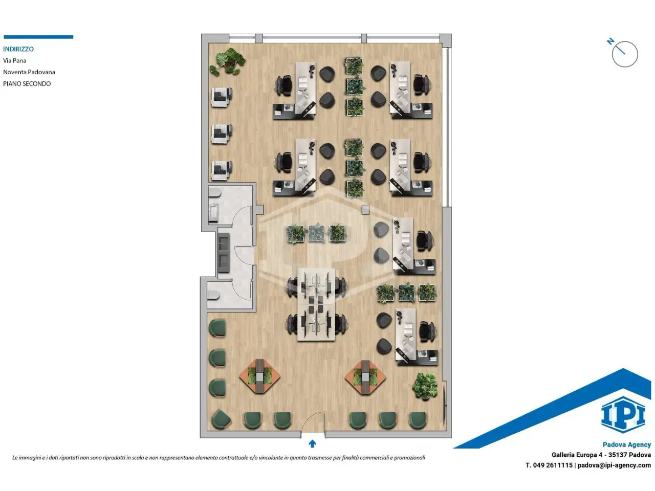 Ufficio in Via Panà, Noventa Padovana, {3} - Planimetria 1
