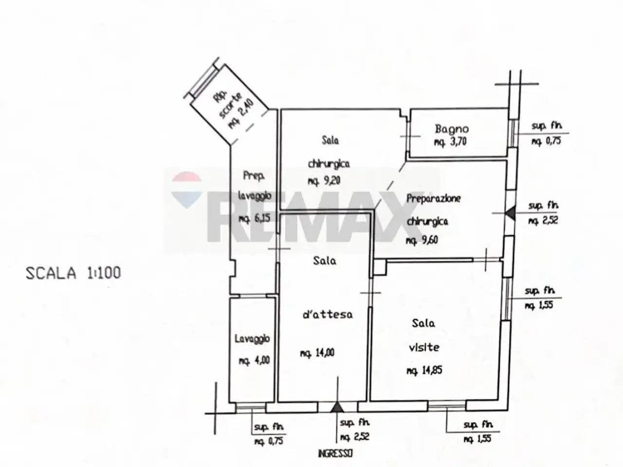 Ufficio in Via Cava di Gorga 12, Viterbo, {3} - Planimetria 1