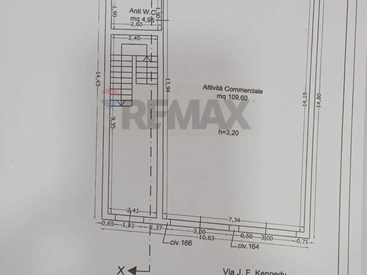 Negozio in Via John Fitzgerald Kennedy 164-166, Belmonte Mezzagno, {3} - Planimetria 1