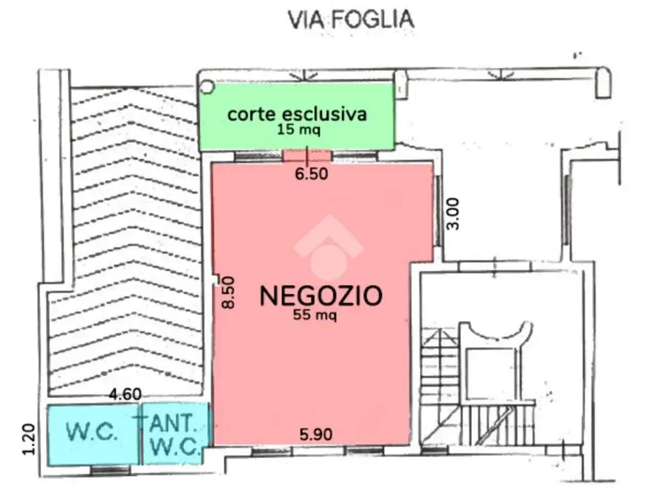 Negozio in Via Giulio Foglia 75, Marcianise, {3} - Planimetria 1