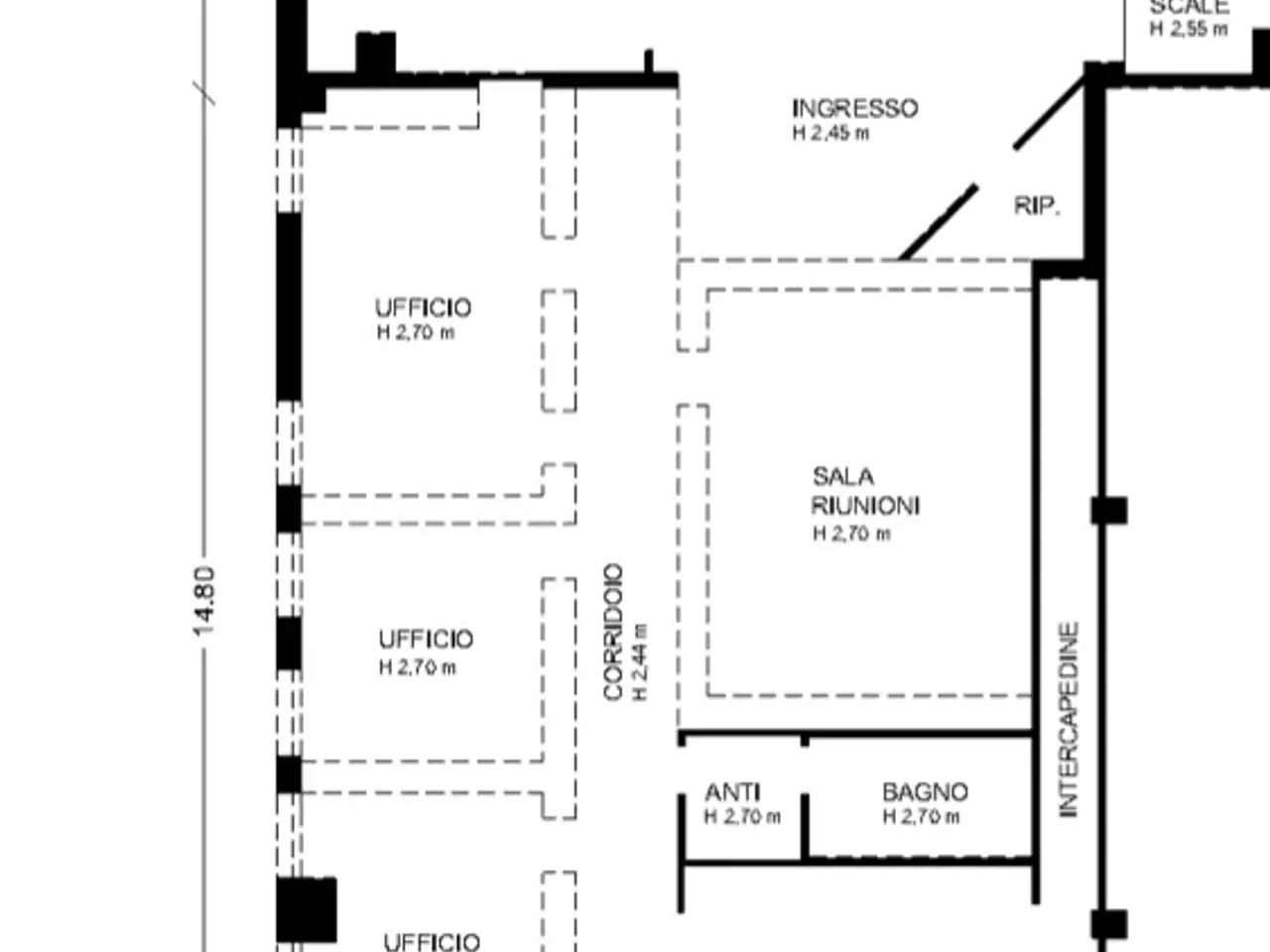 Ufficio in Via Giuseppe di Vittorio, Lavis, {3} - Planimetria 1
