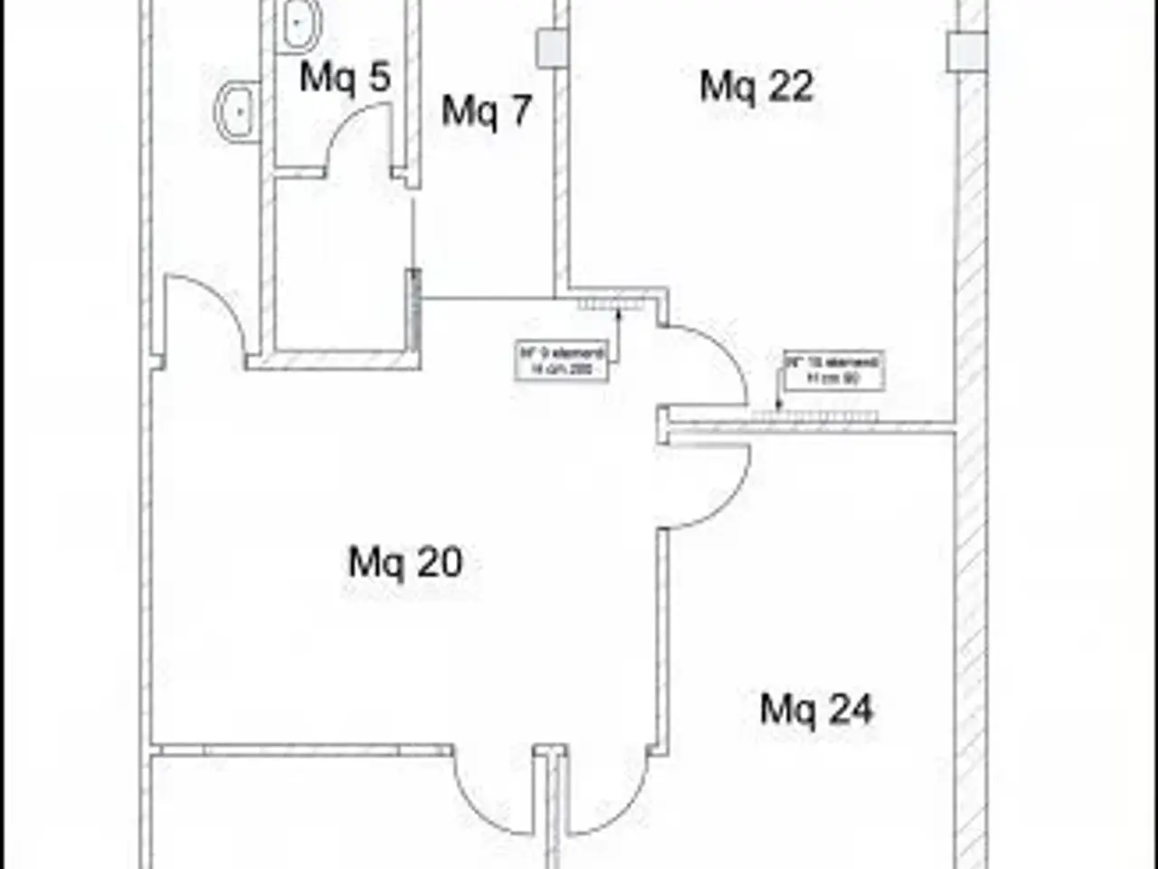 Ufficio in Viale Cadorna, Arancio 1, Lucca, {3} - Planimetria 1