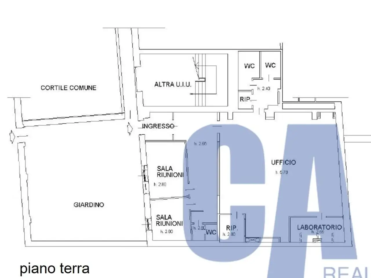 Ufficio in Via Rucellai Bernardo, Milano, {3} - Planimetria 1