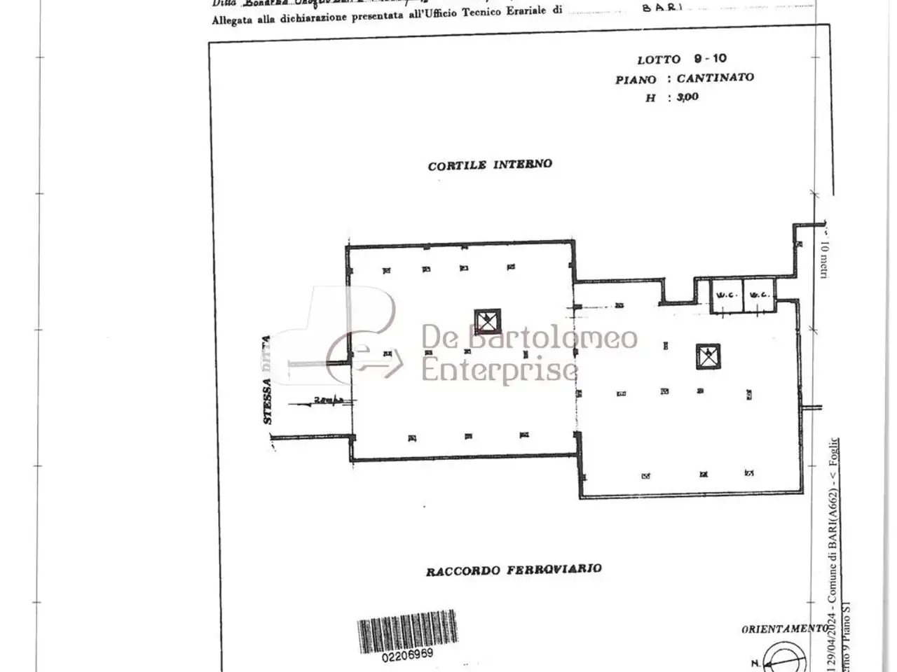 Magazzino in Via Pietro Oreste, Bari, {3} - Planimetria 1