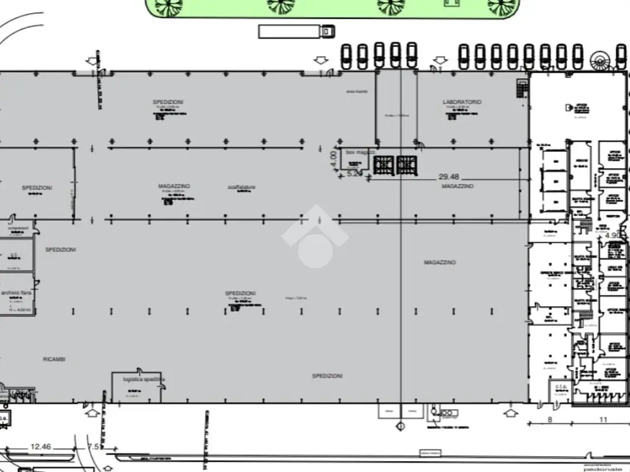 Capannone in Via Dino Ferrari, Maranello, {3} - Planimetria 1