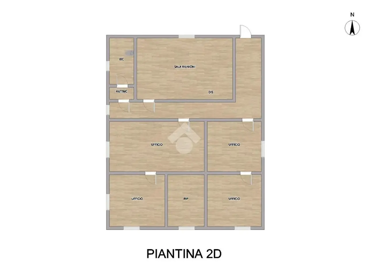 Ufficio in Piazzetta Rinascimento 4, San Gervasio Bresciano, {3} - Planimetria 1
