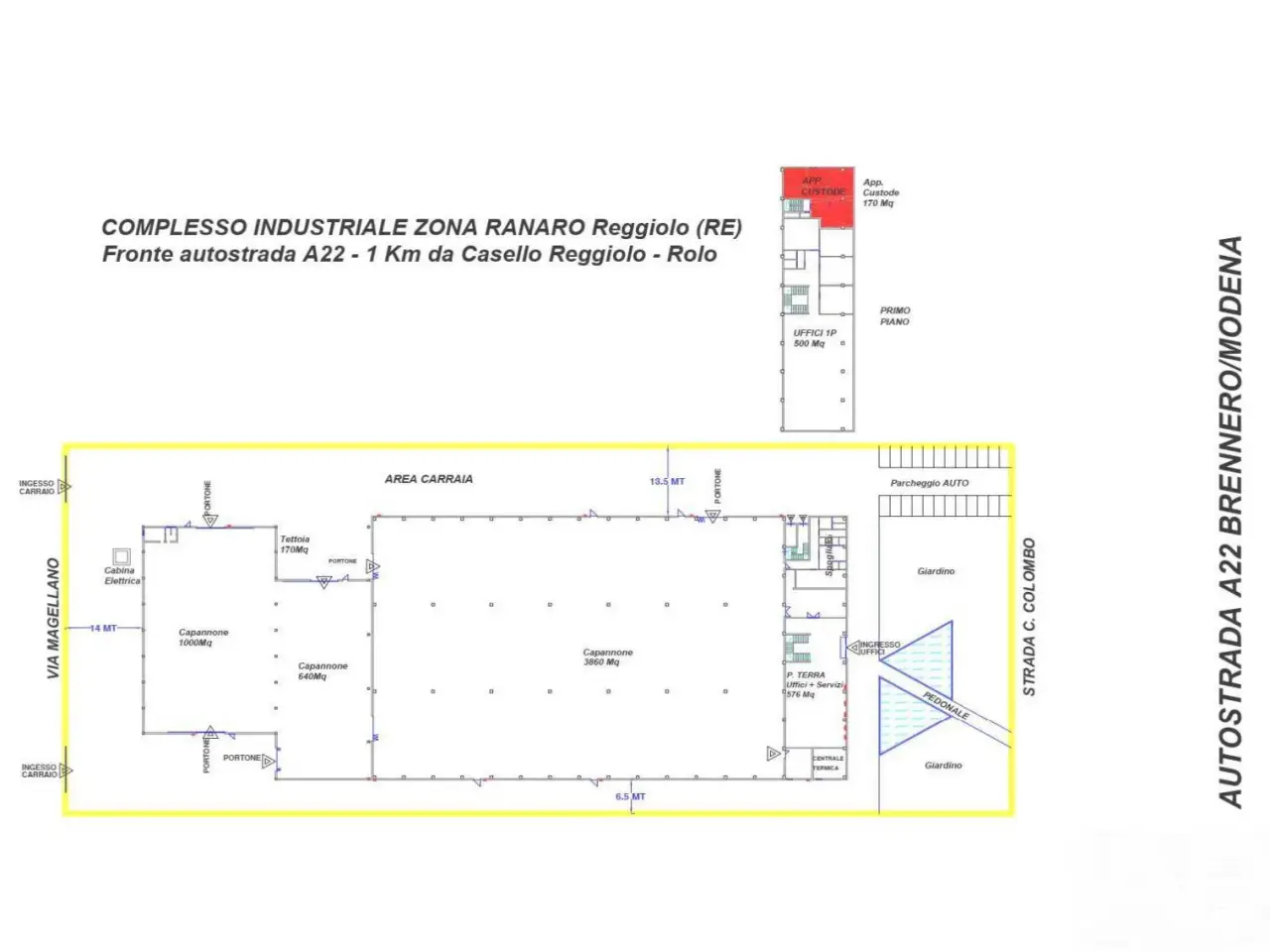 Capannone in Strada Cristoforo Colombo 22, Reggiolo, {3} - Planimetria 1