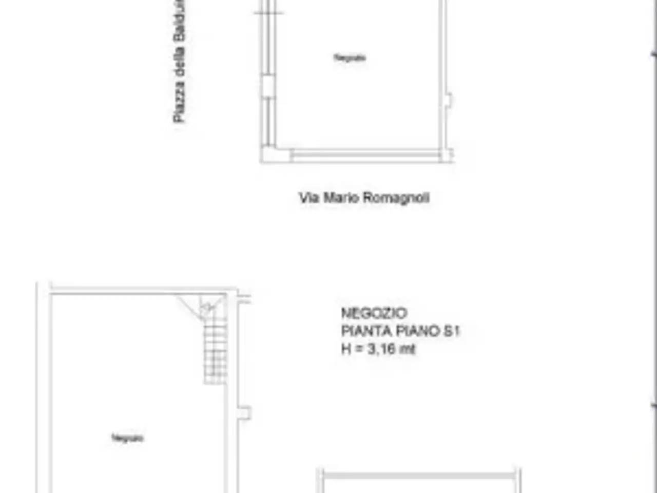 Negozio in Piazza della Balduina, Roma, {3} - Planimetria 1