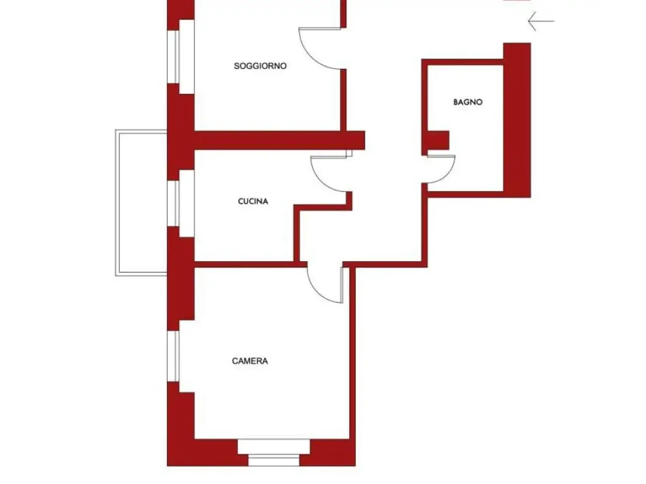 Trilocale in vendita, Via Felice Casati 23, Milano - Planimetria 1