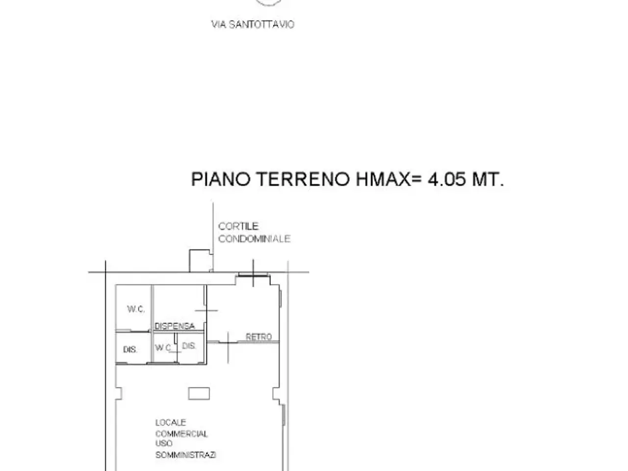 Negozio in Via Sant'Ottavio 1, Torino, {3} - Planimetria 1