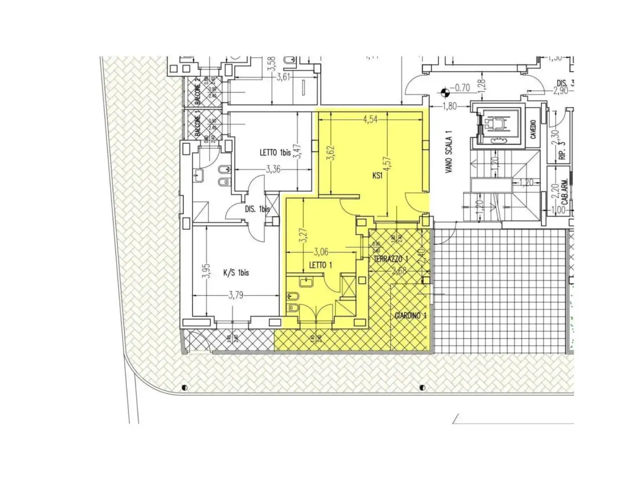 Trilocale in Piazza Biandrate di San Giorgio, Piasco - Planimetria 1