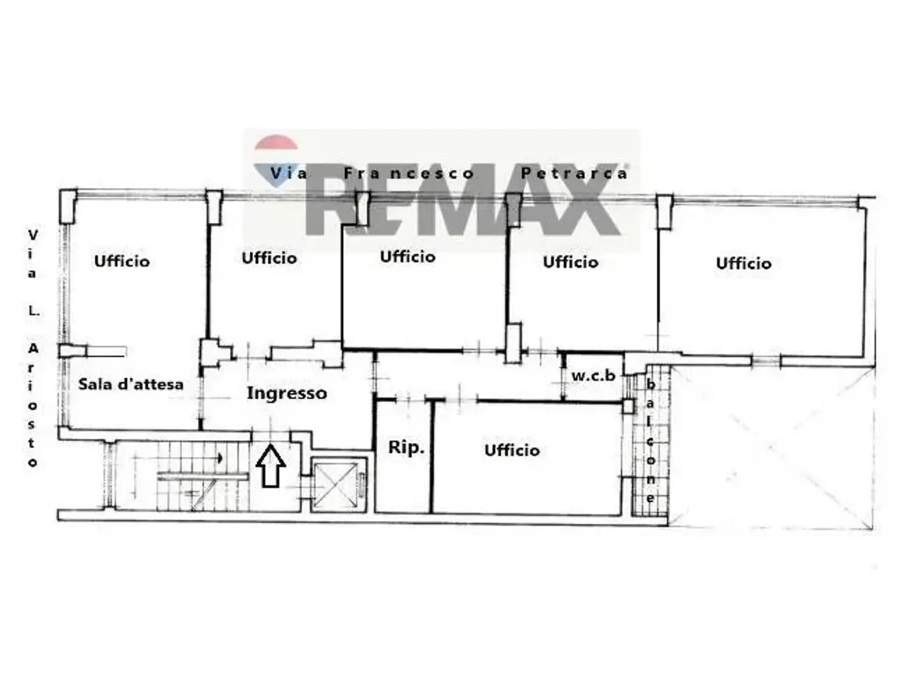 Ufficio in Via Ludovico Ariosto 16c, Palermo, {3} - Planimetria 1