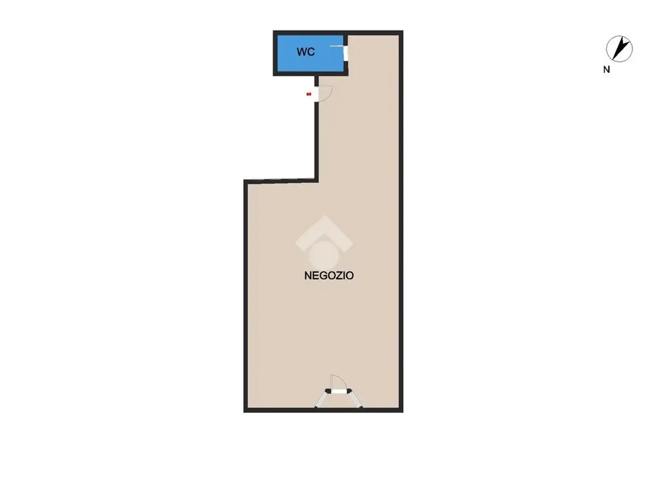 Negozio in Via San Bernardo 13, Castel Rozzone, {3} - Planimetria 1