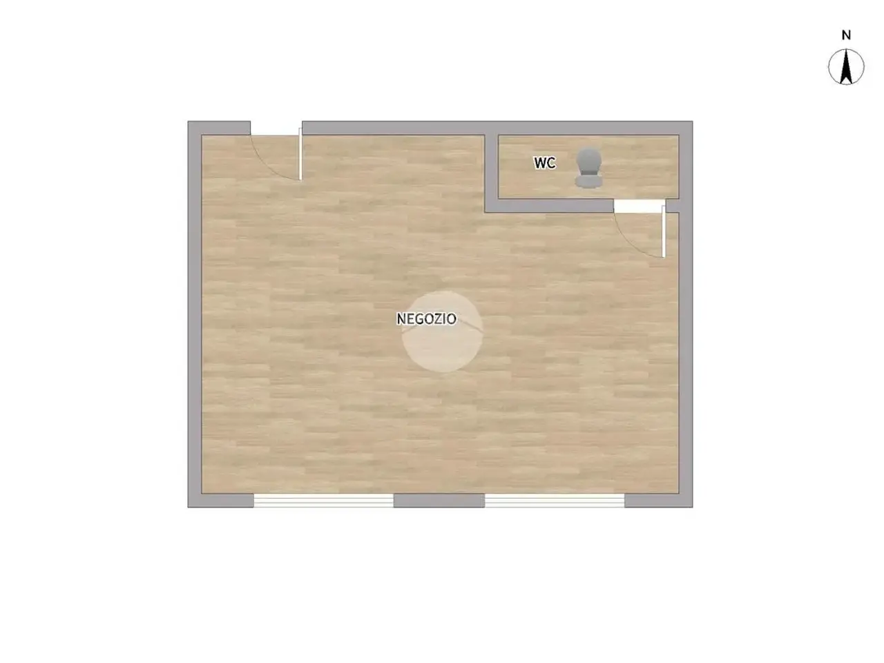 Negozio in Via G. Garibaldi 20, Flero, {3} - Planimetria 1