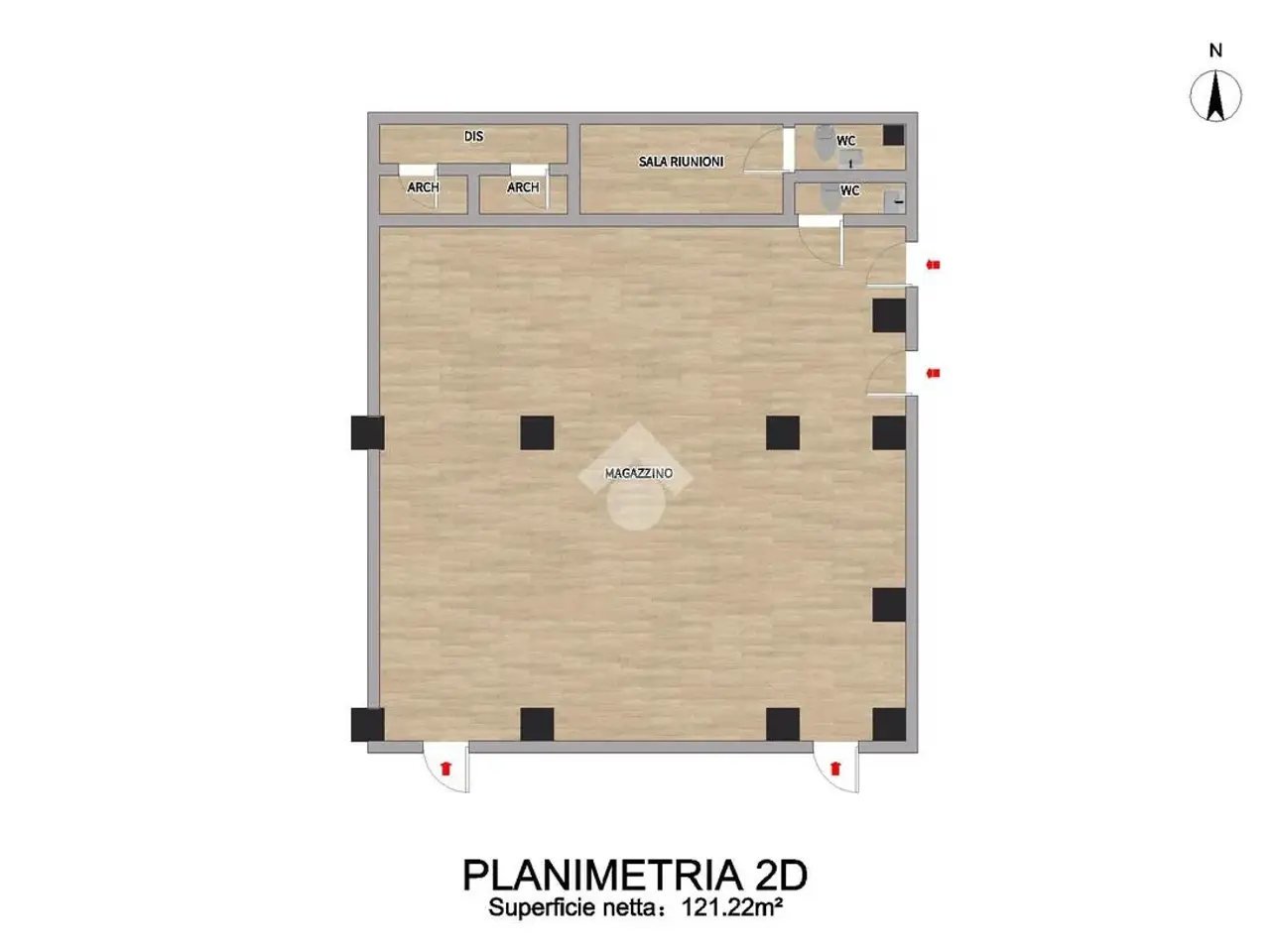 Capannone in Via Fernando Magellano 7, Leno, {3} - Planimetria 1