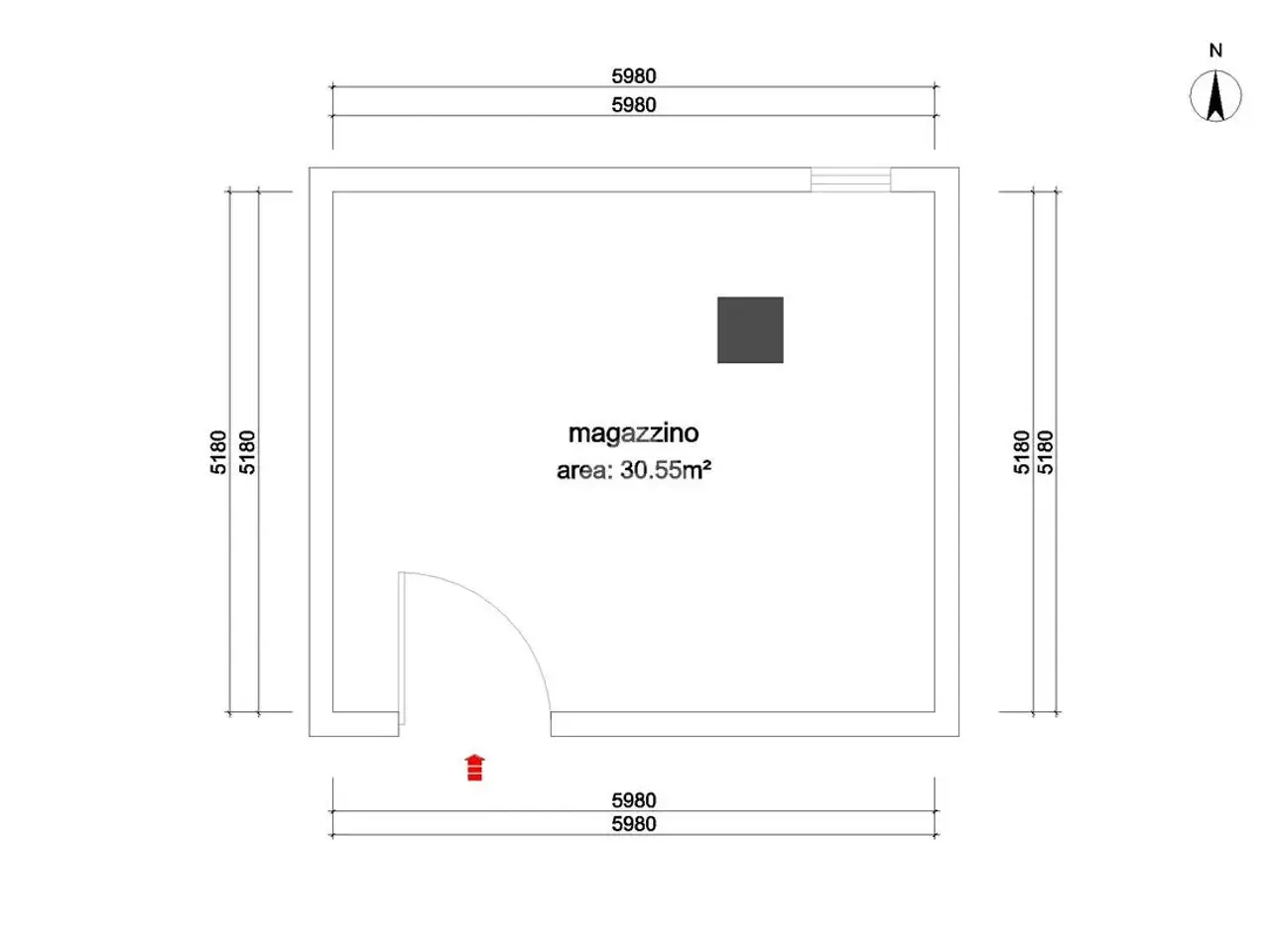 Magazzino in Via Trento 11, Osnago, {3} - Planimetria 1