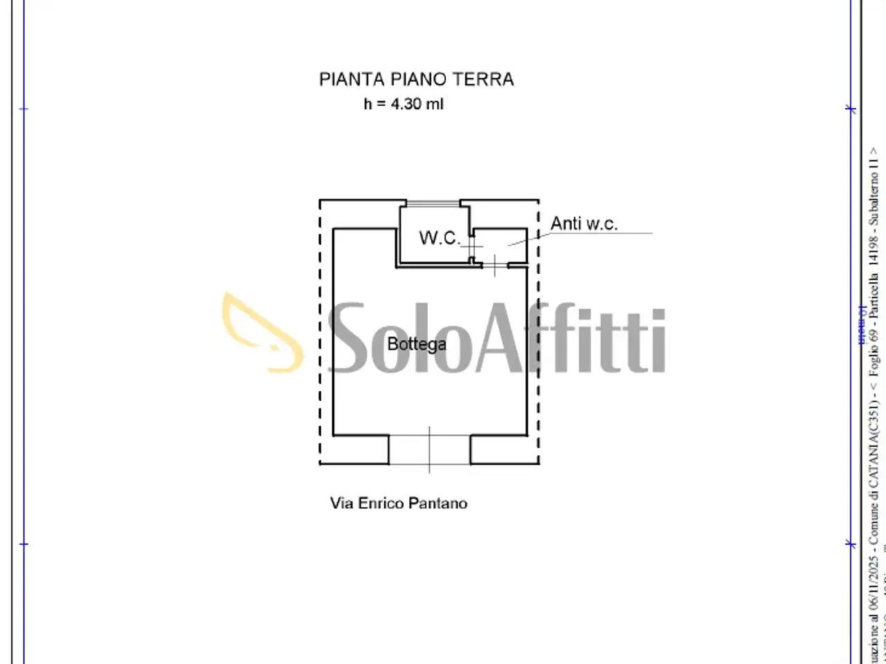 Negozio in Via E. a. Pantano 48, Catania, {3} - Planimetria 1