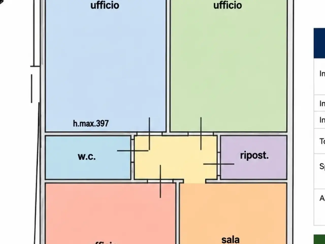 Ufficio in , Collesalvetti, {3} - Planimetria 1