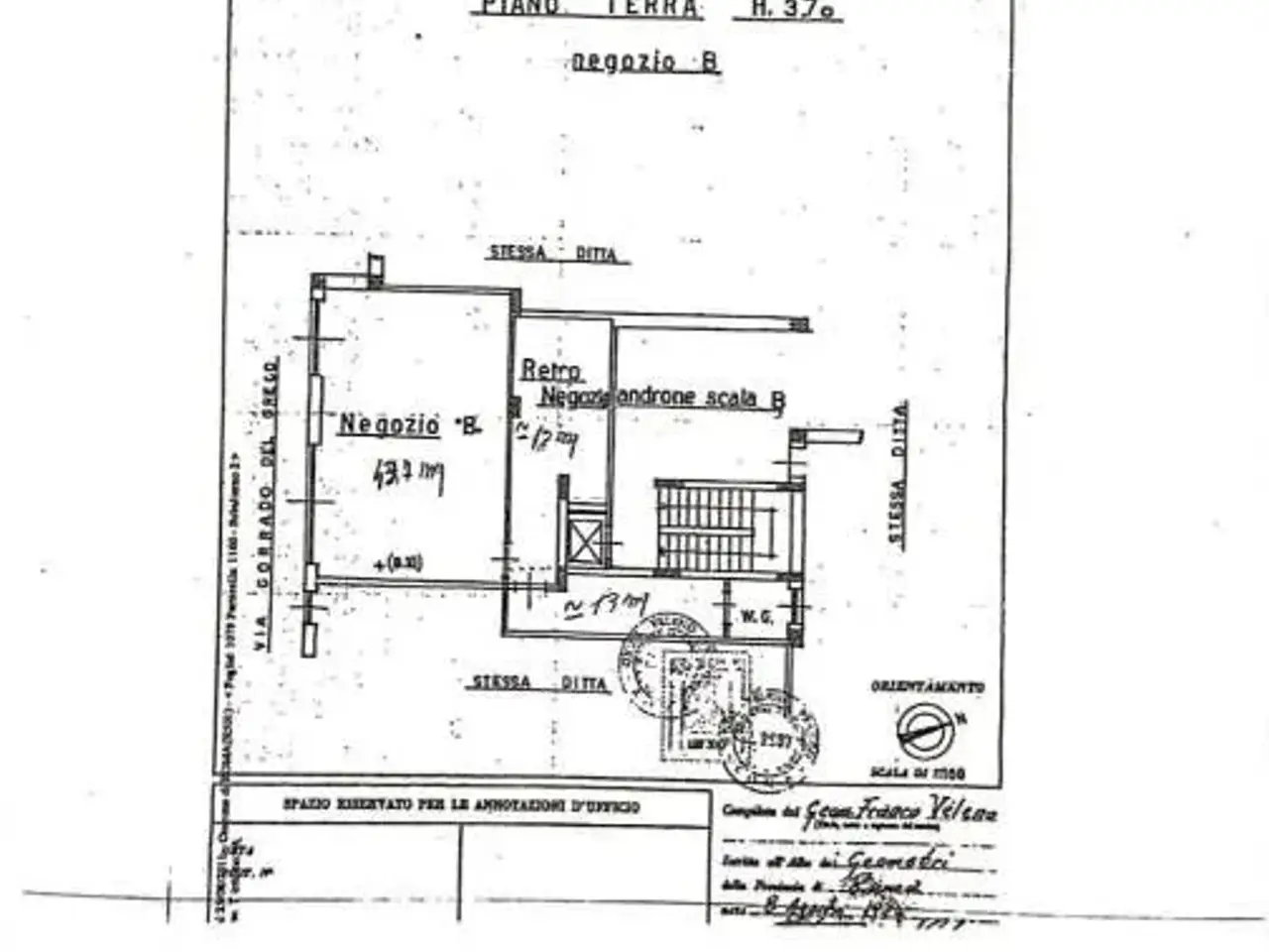 Negozio in Via Corrado del Greco 28, Roma, {3} - Planimetria 1