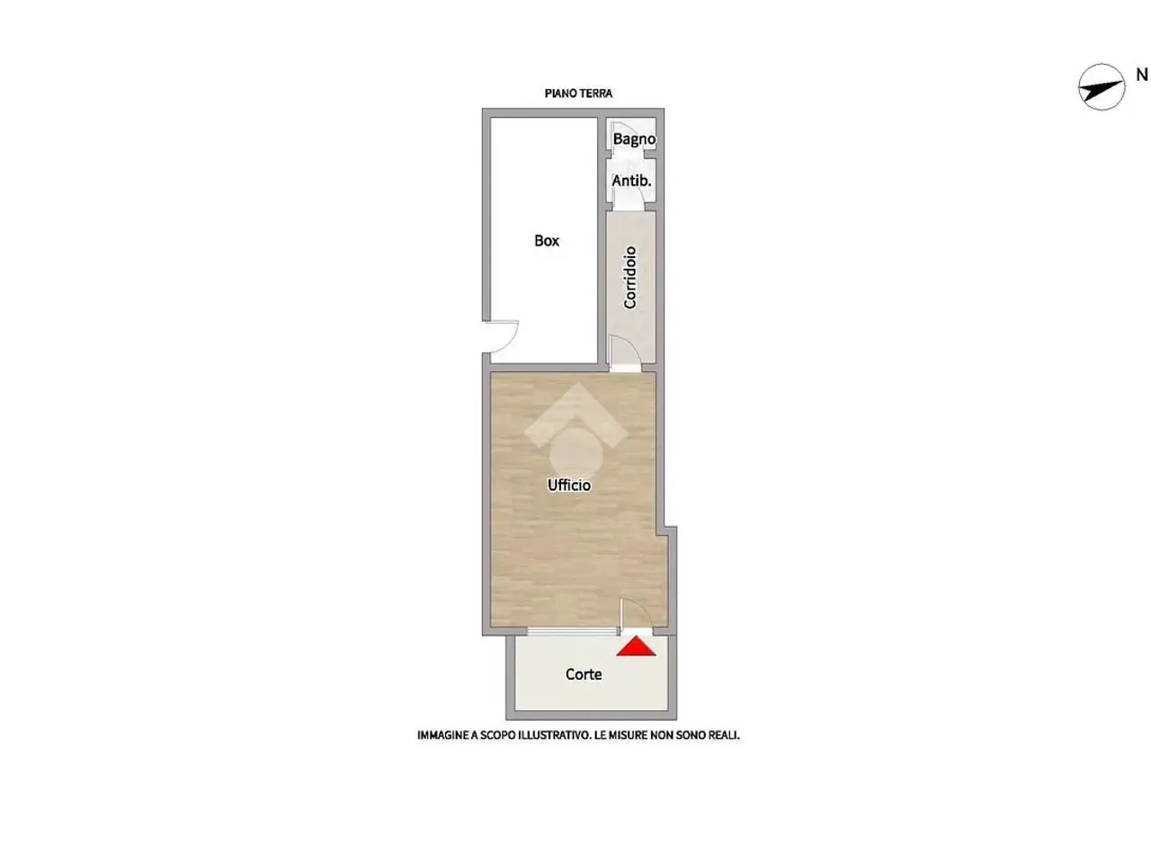 Ufficio in Via Corso Giuseppe Garibaldi 151, Porto San Giorgio, {3} - Planimetria 1