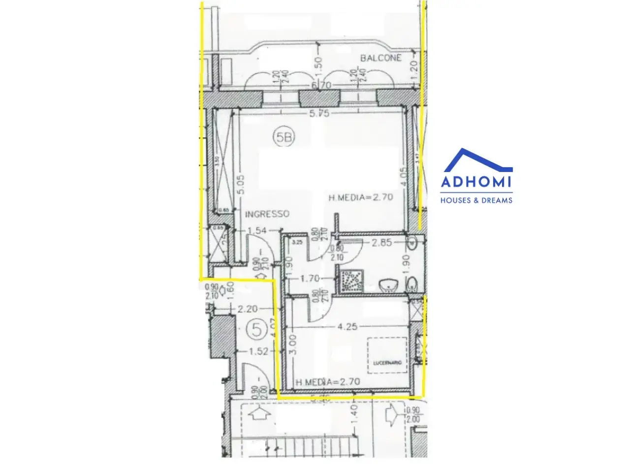 Ufficio in Viale Bonaria 28, Cagliari, {3} - Planimetria 1