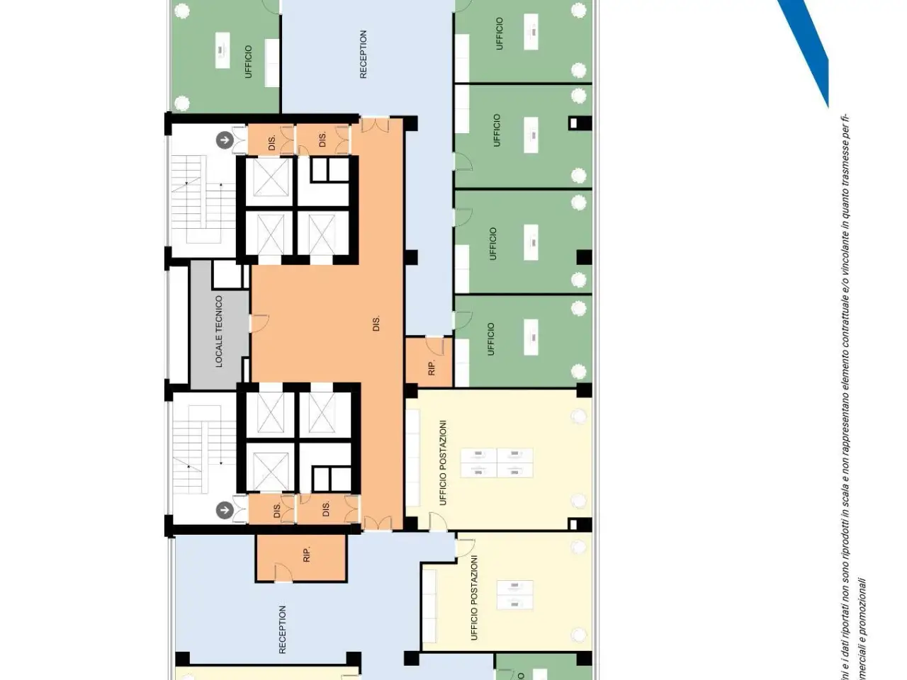 Ufficio in Via Giovanni Porzio 4, Napoli, {3} - Planimetria 1