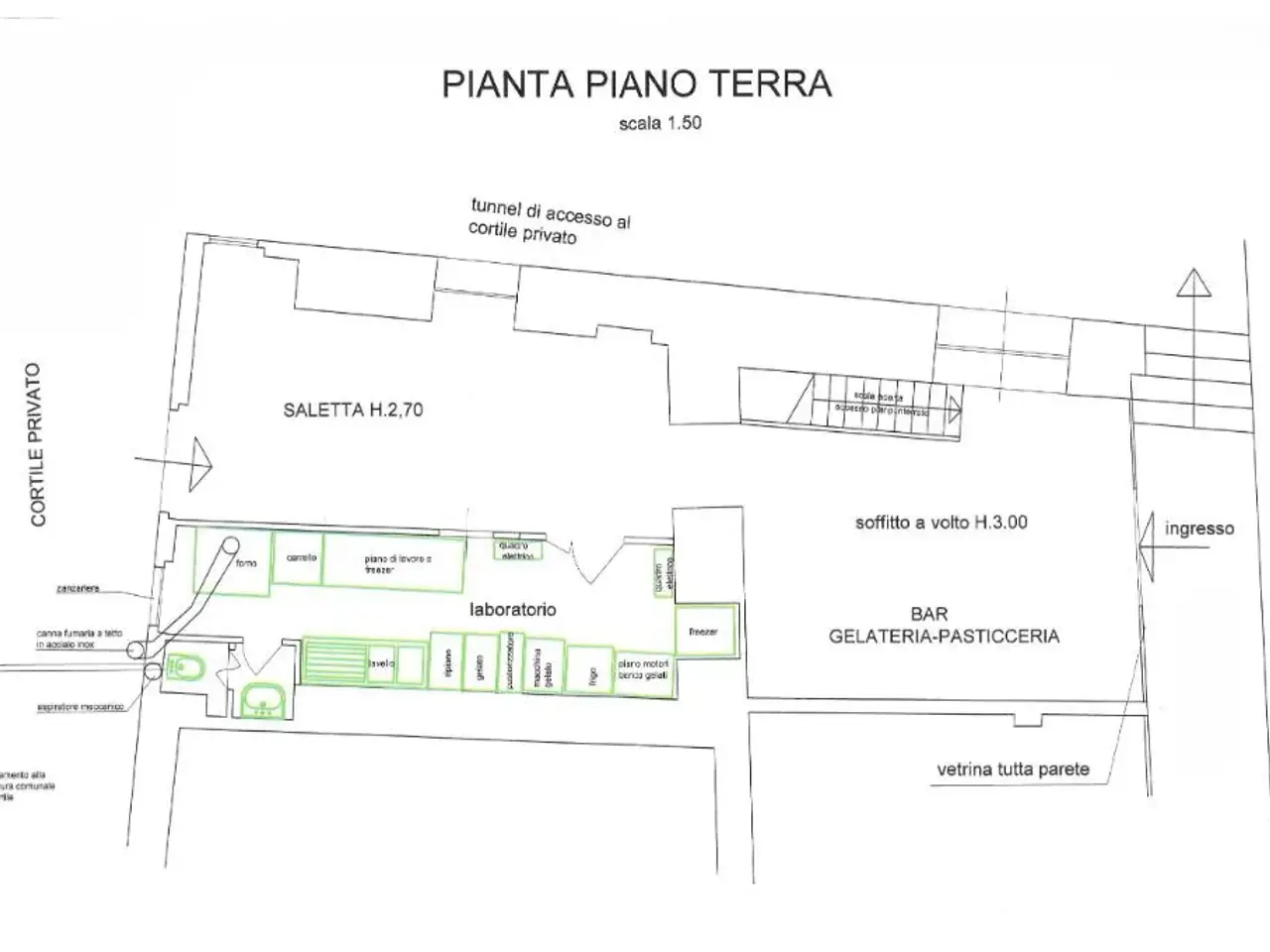 Negozio in Via Chiesa 34, Padenghe Sul Garda, {3} - Planimetria 1