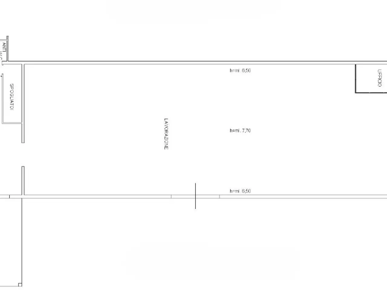 Capannone in Via IV Negroni 40, Ariccia, {3} - Planimetria 1