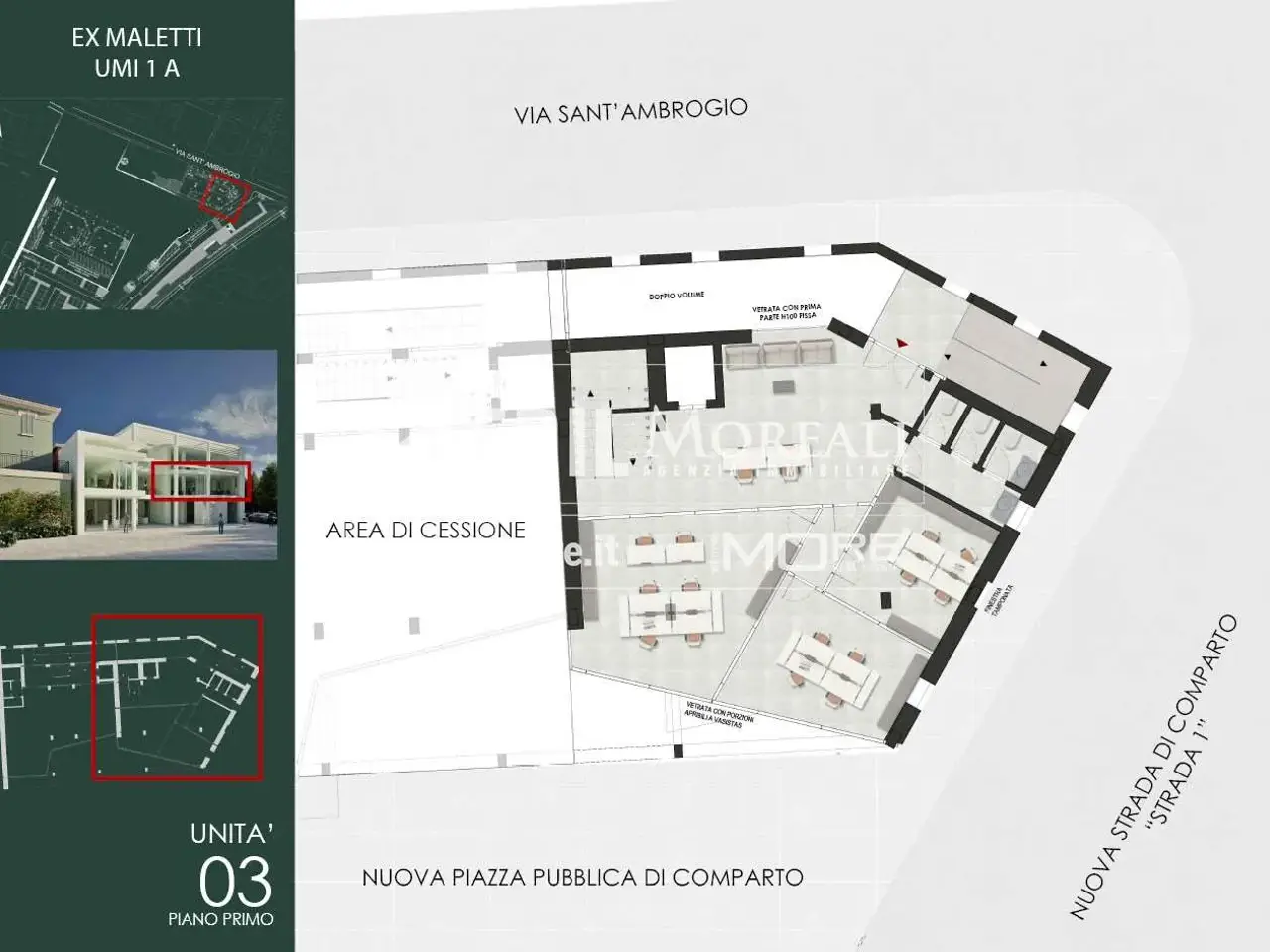 Ufficio in Via Sant'Ambrogio, Formigine, {3} - Planimetria 1